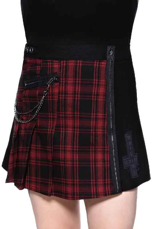 Tie Dye Winter Mini Dresses-Calling Alice Mini Skirt [TARTAN] [PLUS] - Resurrect