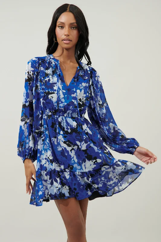 Trendy Boho Mini Dresses-Moonflower Paxton Balloon Sleeve Mini Dress