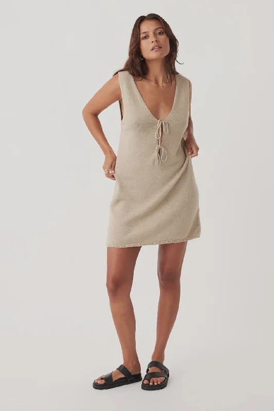 Trendy Party Mini Dresses-Poppy Mini Dress - Taupe