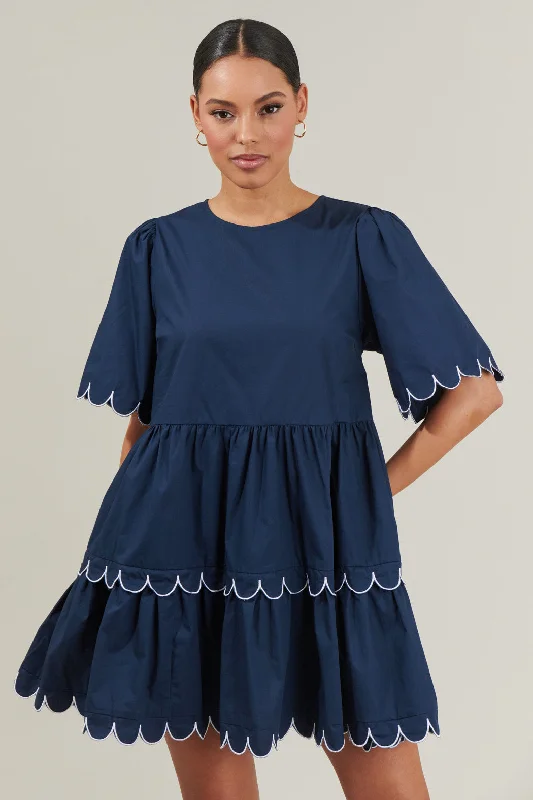 Blue Club Mini Dresses-Quintana Tiered Mini Dress