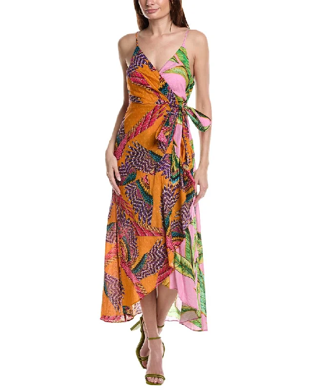 Strapless Beach Midi Dresses-FARM Rio Mixed Prints Midi Dress