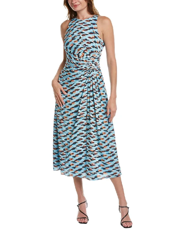 Strapless Summer Midi Dresses-Badgley Mischka Printed Midi Dress