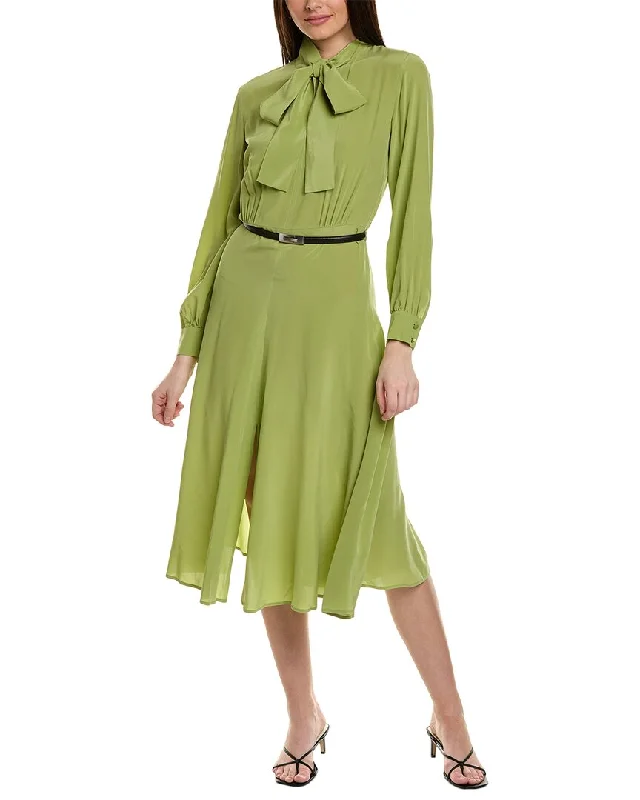 Vacation Midi Dresses-Max Mara Studio Revere Silk Midi Dress