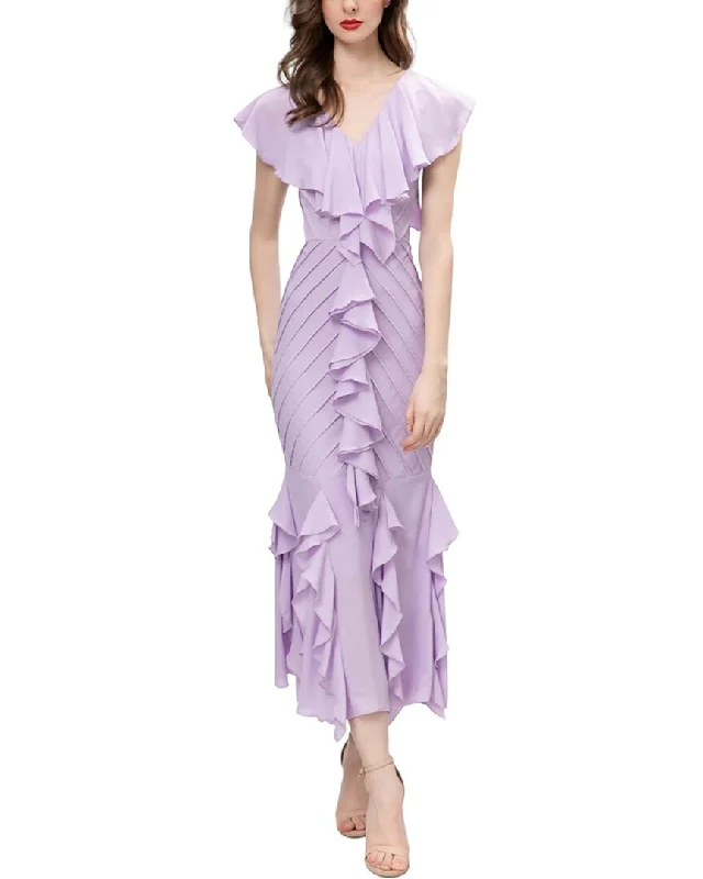 Ruffle Winter Midi Dresses-BURRYCO Midi Dress