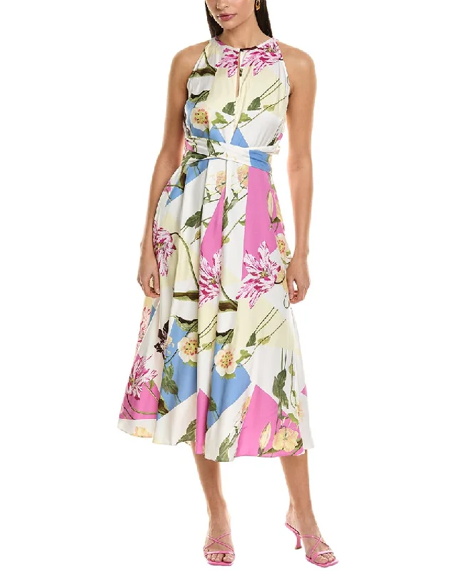 Designer Midi Dresses-Ted Baker Halter Neck Midi Dress