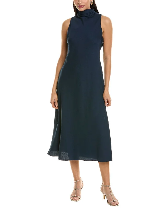 Cotton Summer Midi Dresses-Ted Baker Cowl Neck Midi Slip Dress