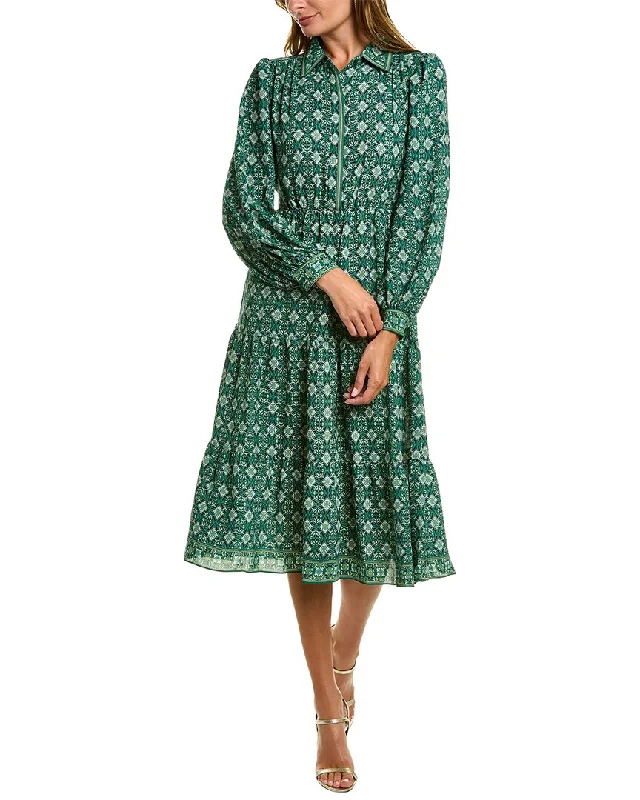 Silk Work Midi Dresses-Max Studio Midi Shirtdress