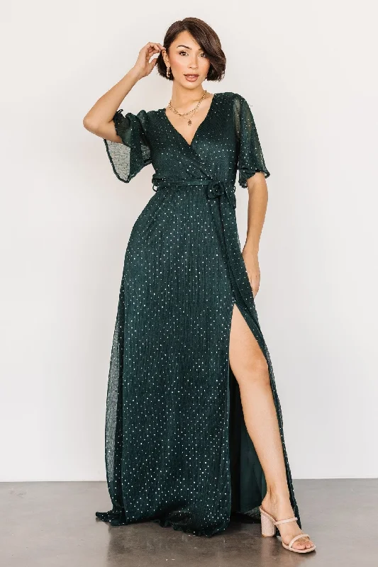 Prom Evening Dress-Grace Sparkle Gown | Emerald