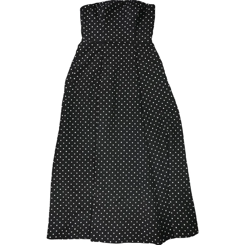 Vintage Strapless Evening Dress-Ralph Lauren Womens Polka Dot A-Line Gown Dress