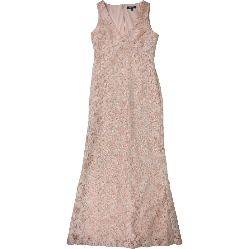 Pink Chiffon Evening Dress-Ralph Lauren Womens Saraeve Gown Dress