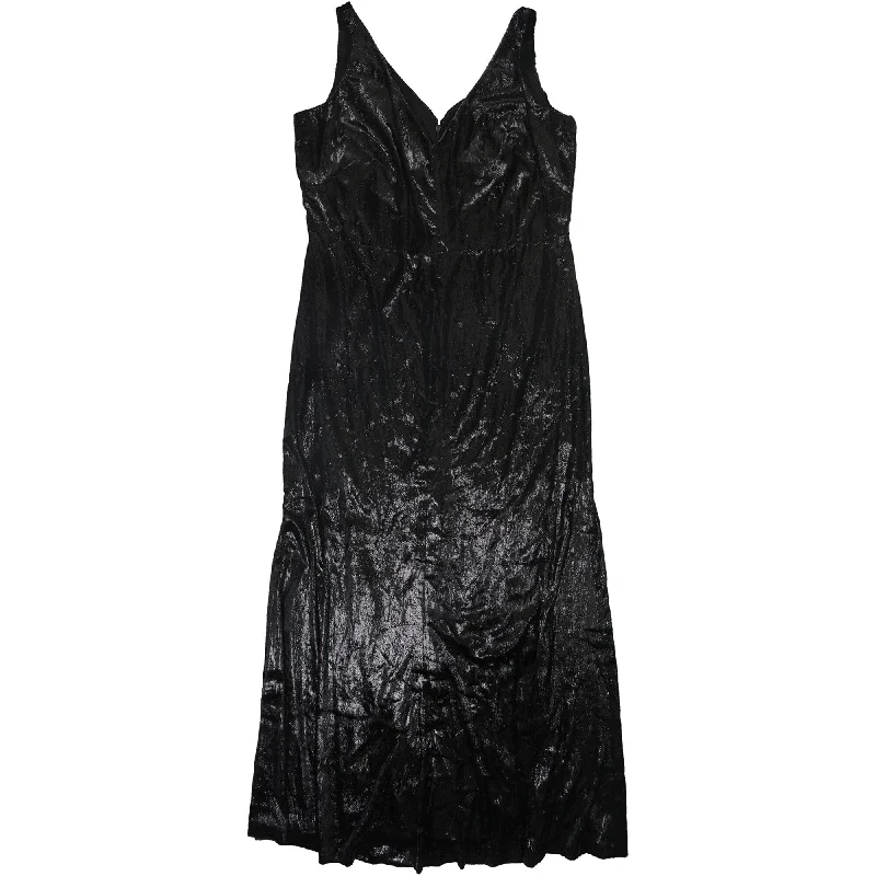 Midi Evening Dress-Ralph Lauren Womens Velvet Gown Dress, Black, 18