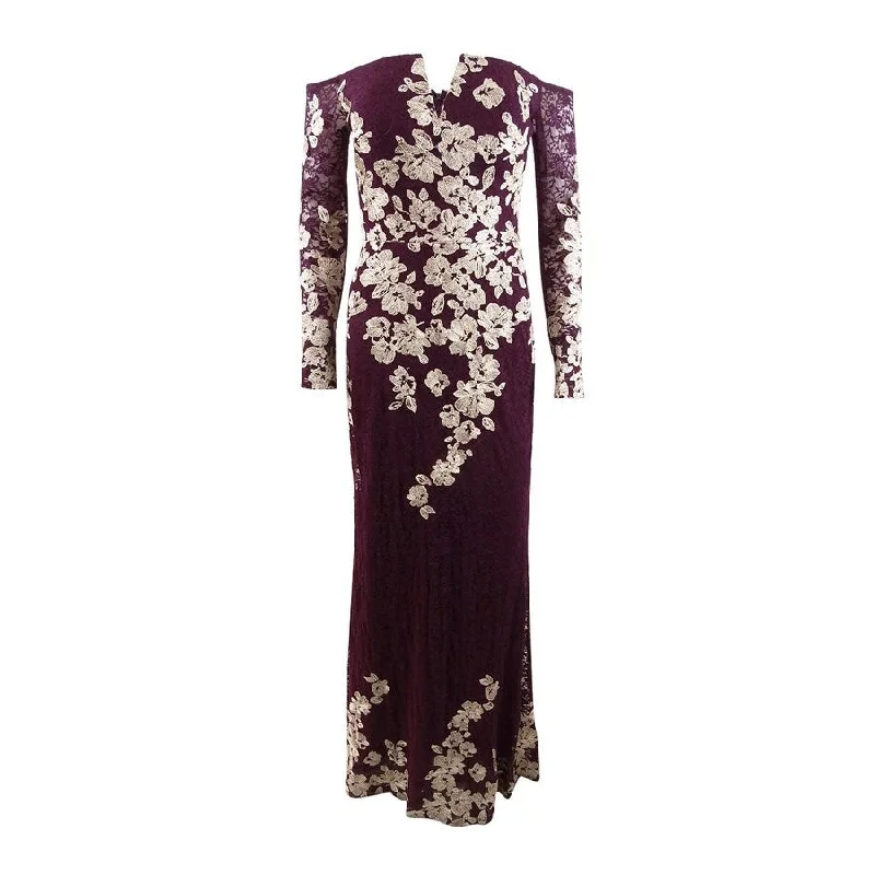 Cheap Lace Evening Dress-Xscape Women's Lace-Embroidered Gown