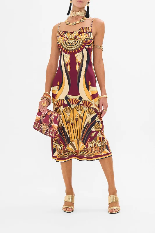 Cotton Club Maxi Dresses-LONG BIAS SLIP DESERT DELIRIUM