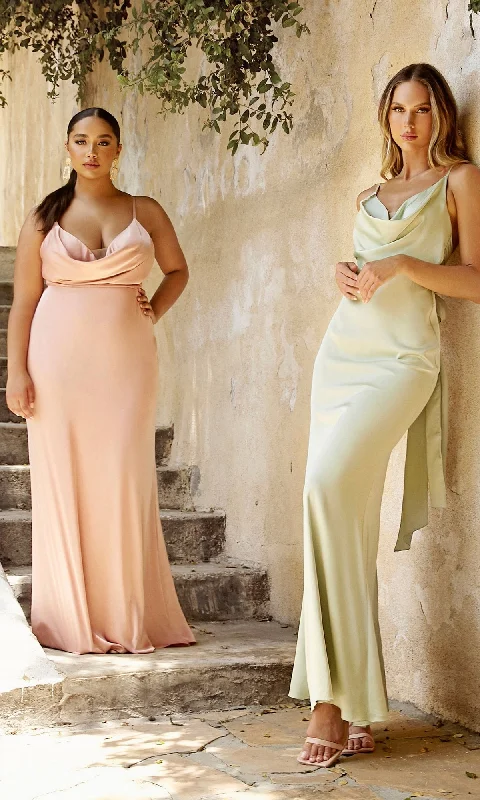 Yellow Maxi Dresses-Ladivine Long Formal Dress 7487