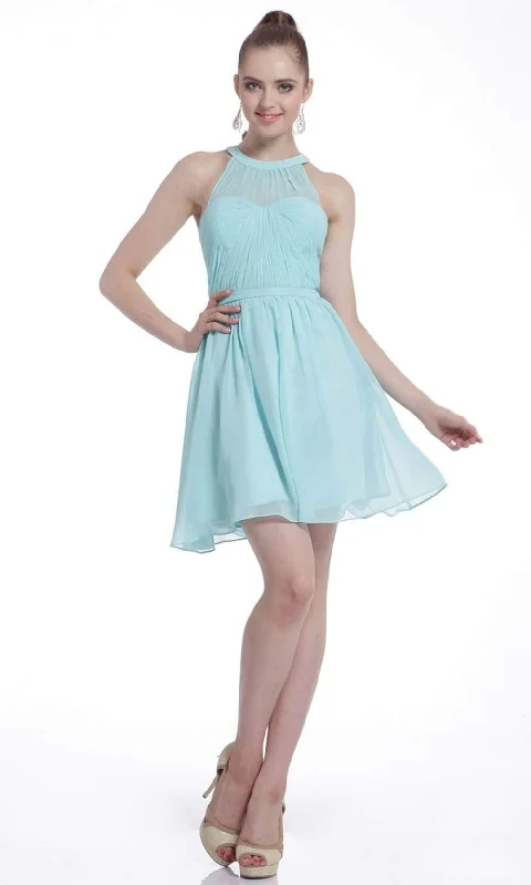 Cinderella Divine - 1470 Halter Neck A-line Cocktail Dress