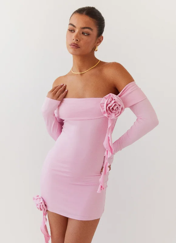 Long Sleeve Winter Mini Dresses-Cecilia Rose Mini Dress - Candy