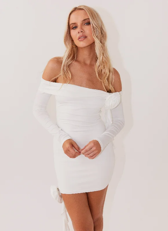 Backless Beach Mini Dresses-Cecilia Rose Mini Dress - White