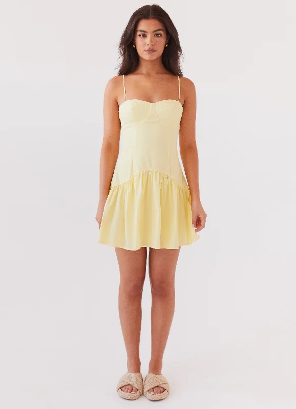 Date Mini Dresses-Endless Summer Mini Dress - Canary