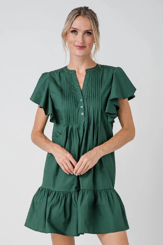 Cheap Casual Mini Dresses-Sugarlips Lizzy Pleated Ruffle Mini Dress